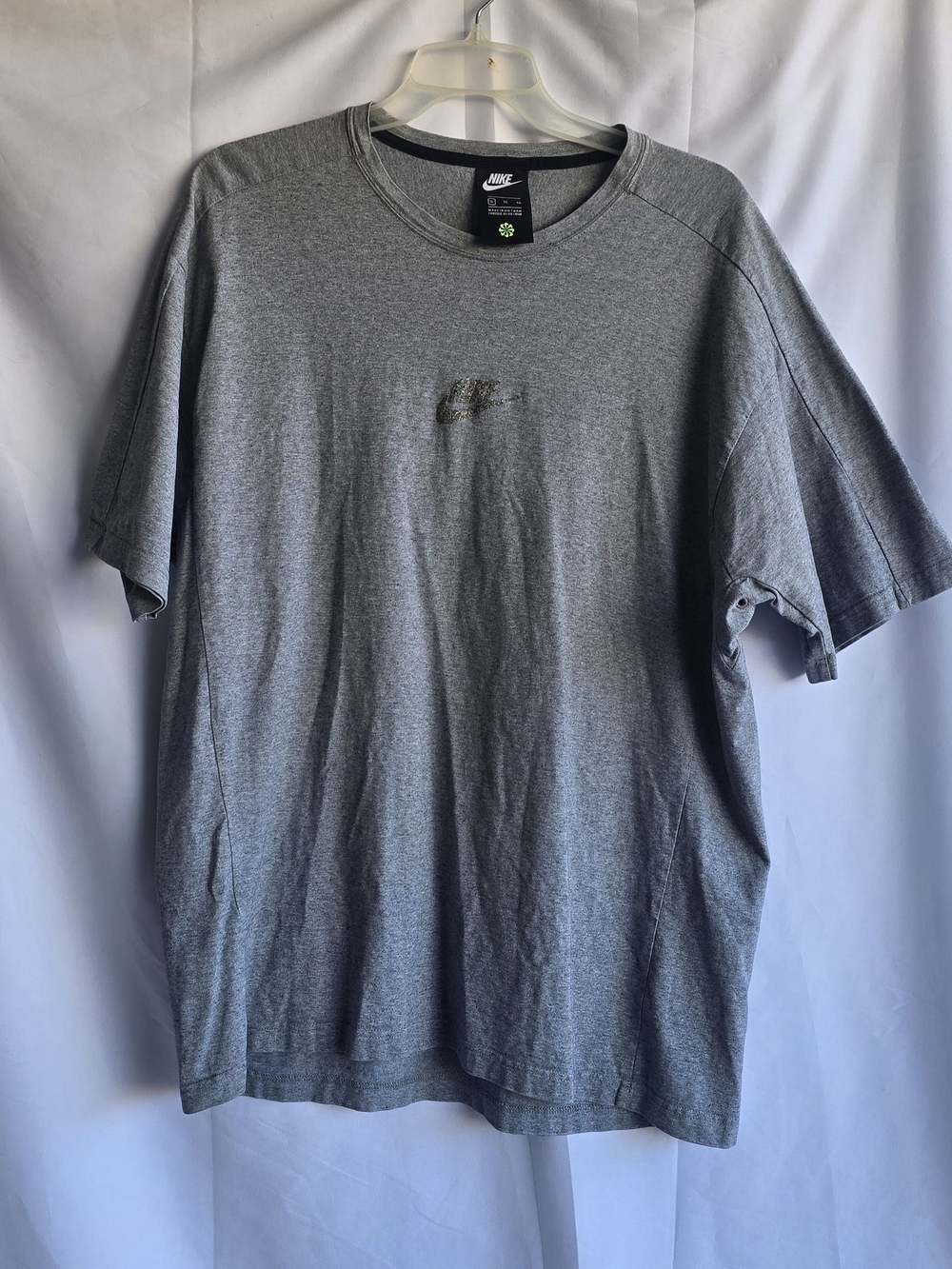 Nike Men’s Gray Dri-FIT Cotton Crew T-Shirt, XL